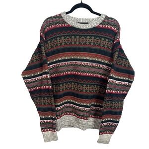 Preswick & Moore Mens 100% Cotton Long Sleeve‎ Crew Sweater Multi Color Size XL